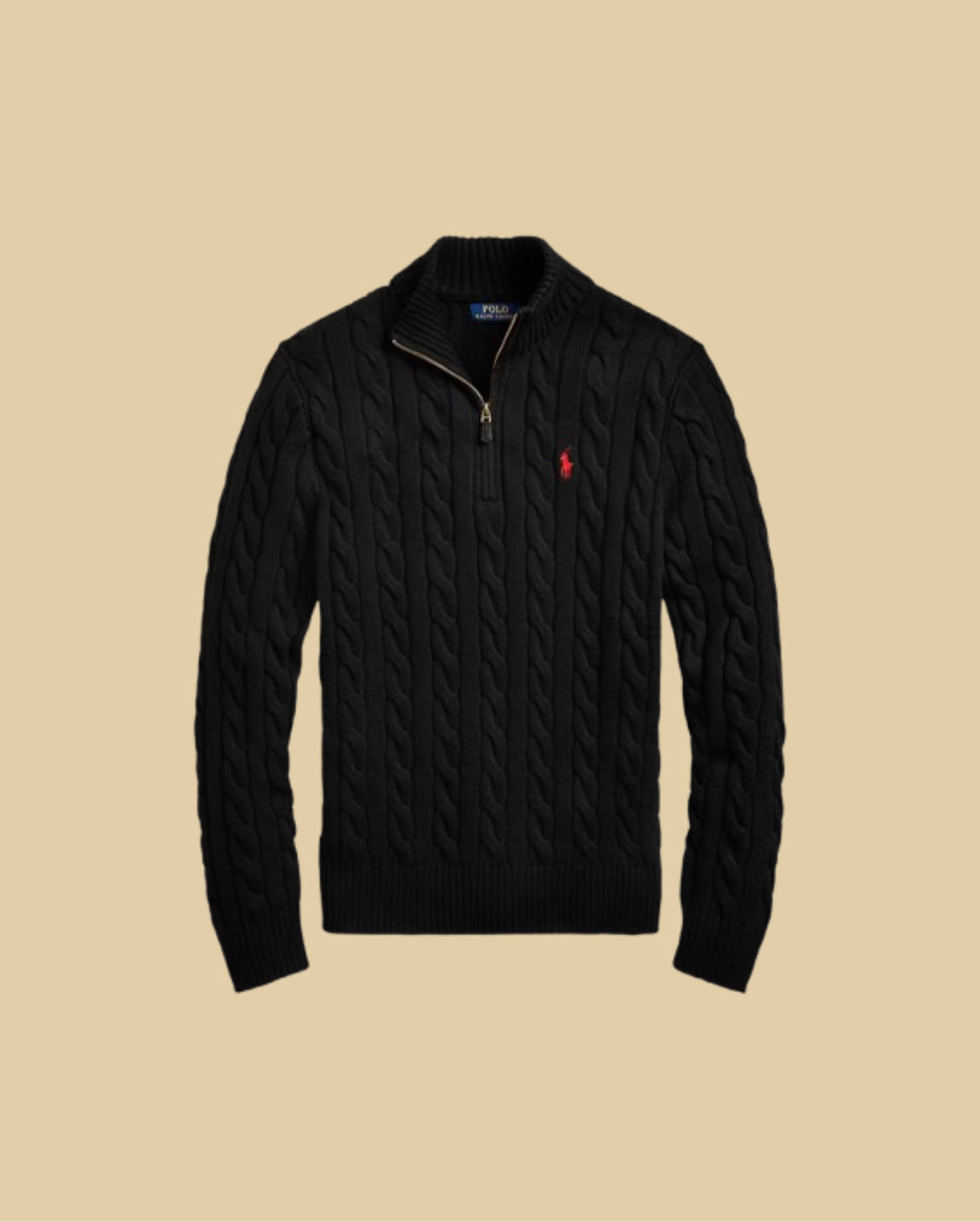 Ralph Lauren Men’s Black Quarter-Zip Sweater