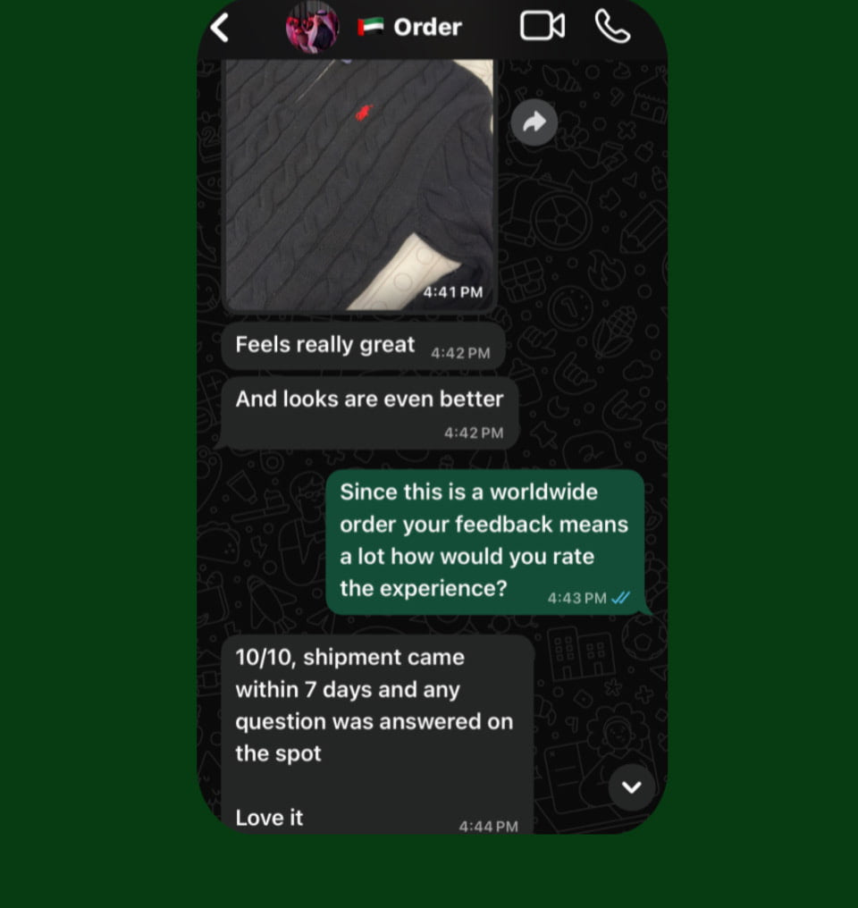 Customer Feedback for an order shipped from Lebanon to Dubai