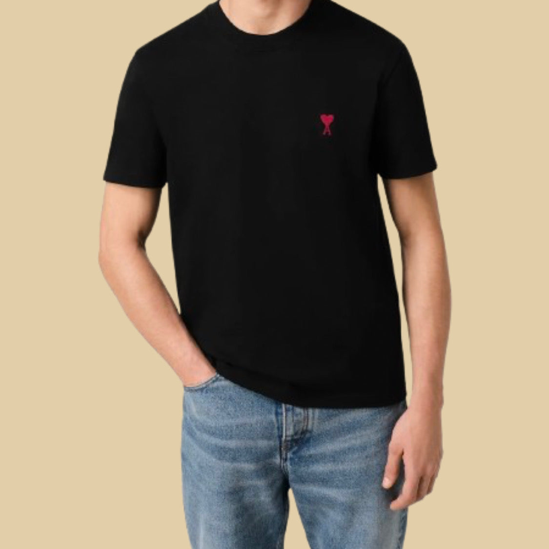 Ami Paris De Cœur T-Shirt For Men - Black